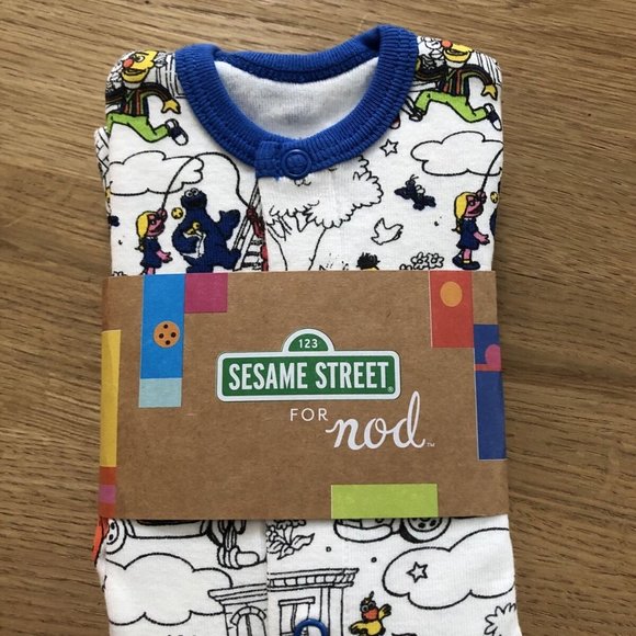 Land of Nod Crate Kids Sesame Street Comics Footie - Picture 2 of 2